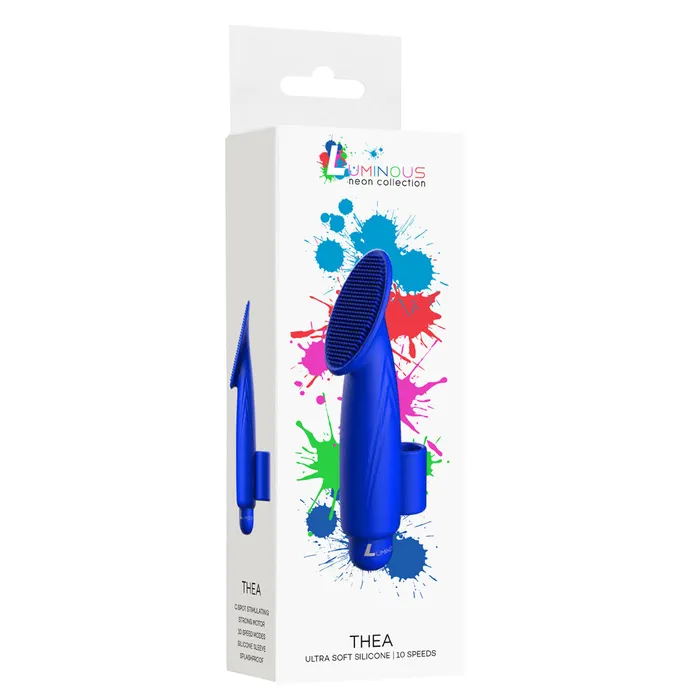 Female Sex Toys Shots Media Luminous Thea 10Speed Finger Vibrator Tickler Sleeve