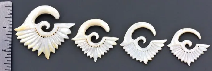 Elementals Organics Anal Mother of Pearl KDL Hanger Organic Jewelry 2mm 95mm Price Per 1