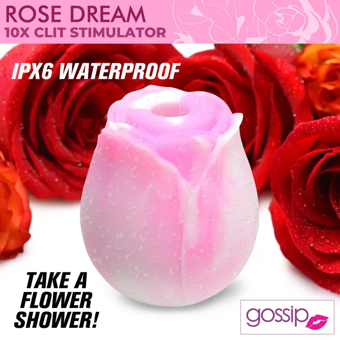 Vibrators The Rose Dream Pink Swirl Powerful Clitoral Stimulator XR Brands