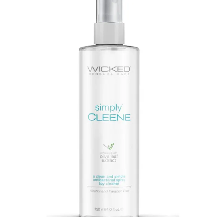 Wicked Simply Cleene Antibacterial Toy Cleaner 4 oz Spray Wicked Lubes Vibrators Wicked Simply Cleene Antibacterial Toy Cleaner 4 oz Spray Wicked Lubes Vibrators