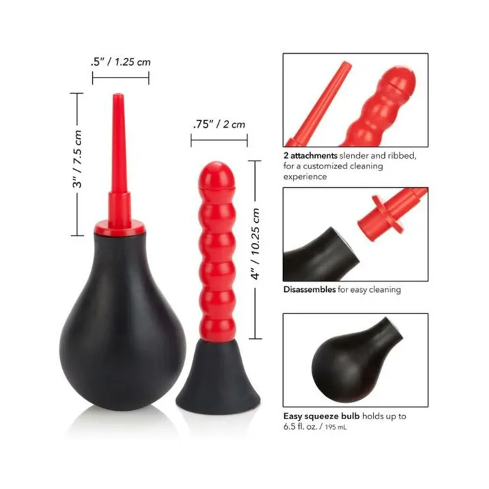 Anal Fairvillacom Ribbed Anal Douche Black Red