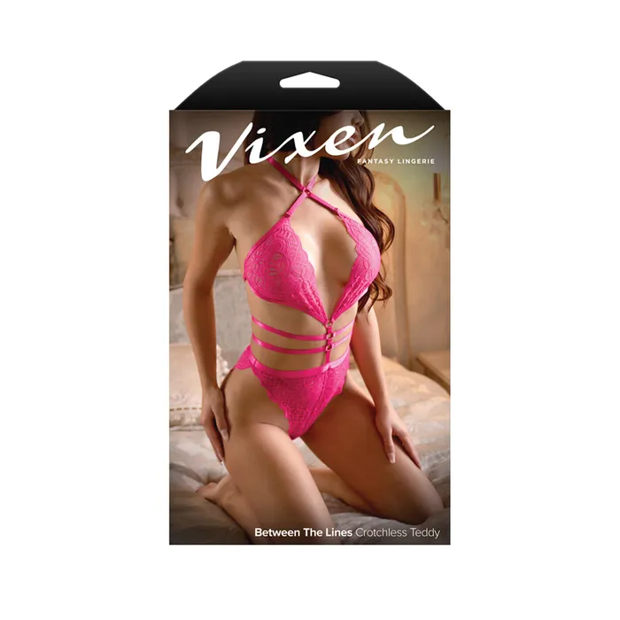Between The Lines Crotchless Teddy One Size Fairvillacom Male Sex Toys