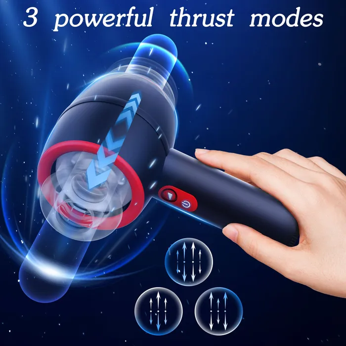 Male Masturbators Cup with 3 Thrusting Modes Double Speed Magnetic Charging Amortoy Male Sex Toys