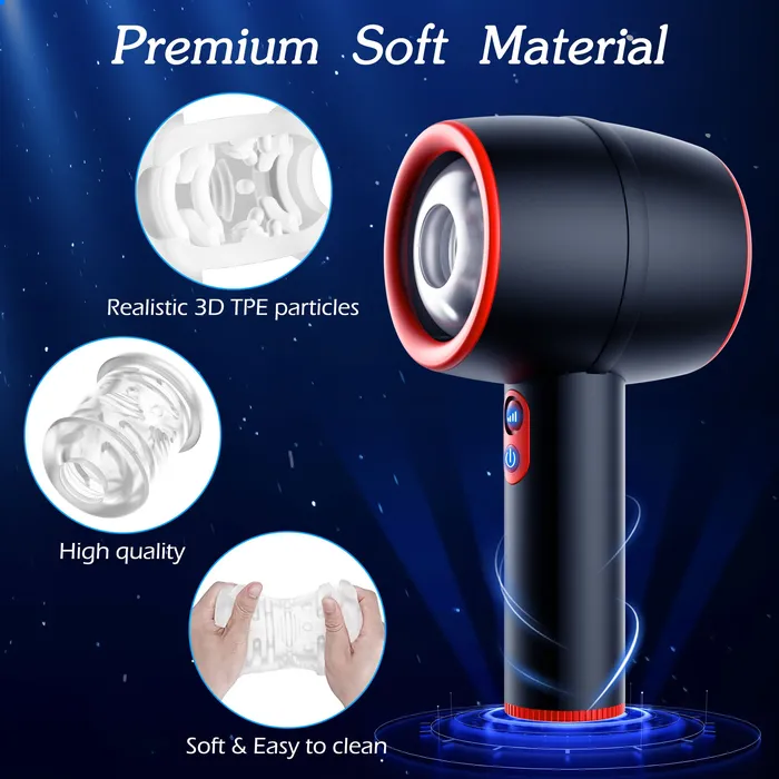 Male Masturbators Cup with 3 Thrusting Modes Double Speed Magnetic Charging Amortoy Male Sex Toys
