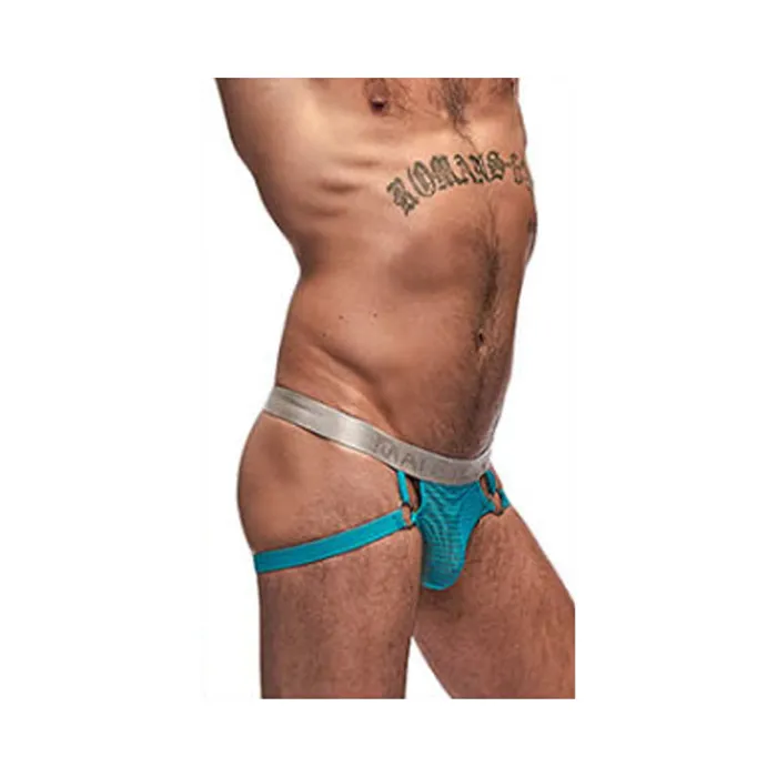 Male Power Mesh Rib Jock Ring Seafoam Lxl Fairvillacom Male Sex Toys