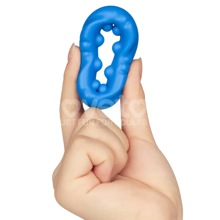 Pinnacle Pro Ridge Bump Stretcher Cock Ring Blue Shhhw Male Sex Toys