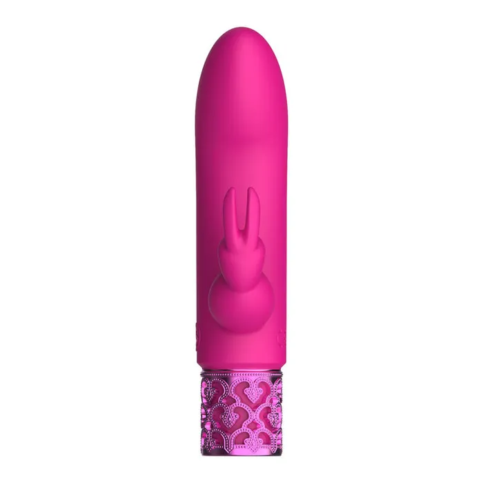 ROYAL GEMS Dazzling Silicone Rechargeable Bullet with Rabbit Sleeve ShhhWndsr Female Sex Toys