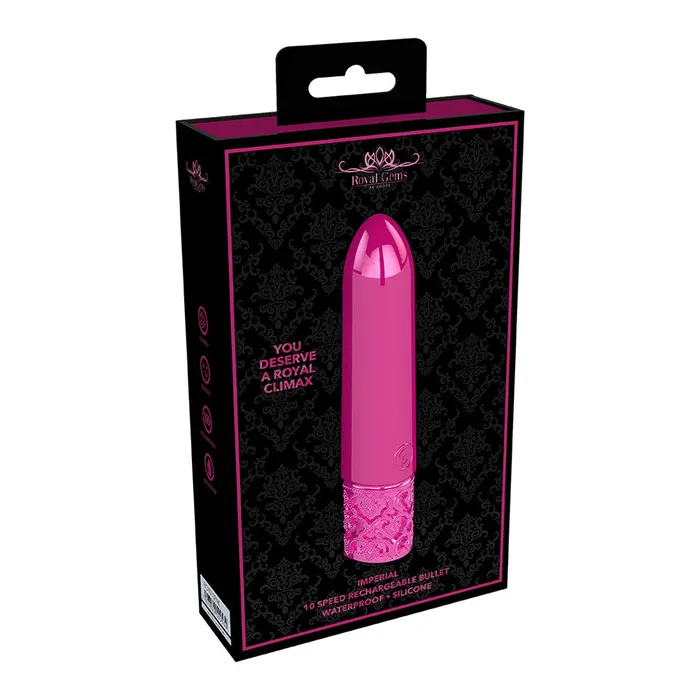 Royal Gems Imperial Rechargeable Silicone Bullet Pink Fairvillacom Female Sex Toys Royal Gems Imperial Rechargeable Silicone Bullet Pink Fairvillacom Female Sex Toys