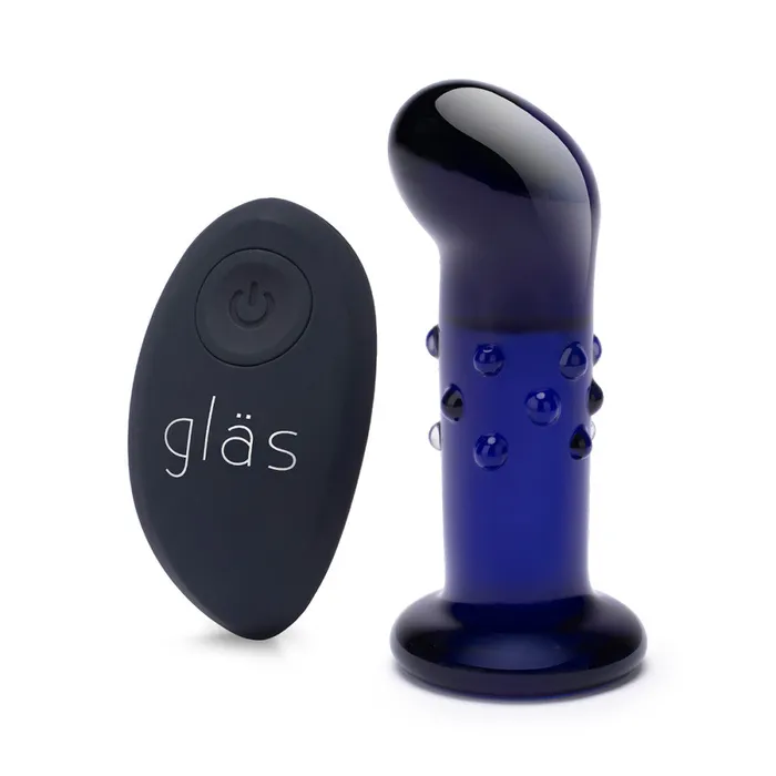 Glas Anal GLAS 4 Rechargeable Remote Controlled Vibrating G PSpot Glass Plug w Nubs Glas Anal GLAS 4 Rechargeable Remote Controlled Vibrating G PSpot Glass Plug w Nubs