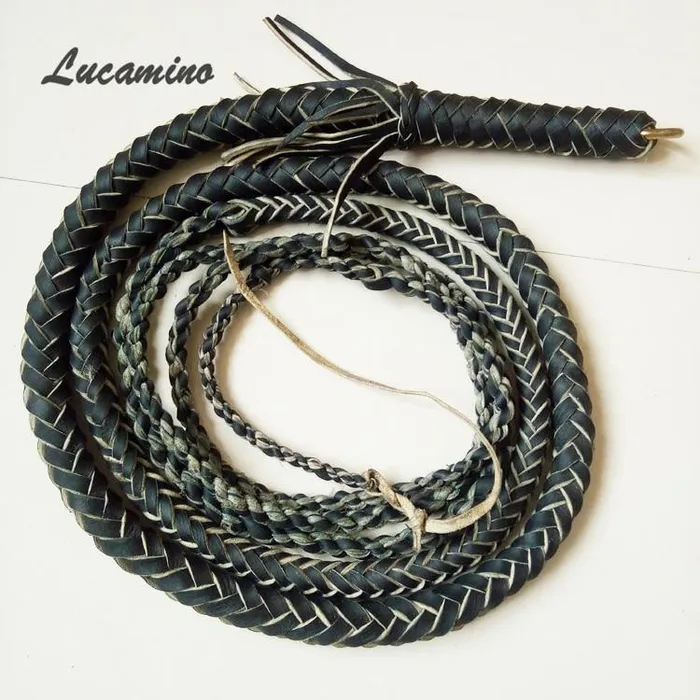 Kinkstasy Restraints Masters Vintage Quality Hand Braided Leather Bullwhip 7 Lengths Kinkstasy Restraints Masters Vintage Quality Hand Braided Leather Bullwhip 7 Lengths