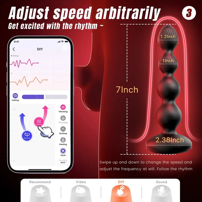 Male Sex Toys ANGELSX APPSteuerung vibrierender und rotierender AnalSpielzeugvibrator fr Manner Male Sex Toys ANGELSX APPSteuerung vibrierender und rotierender AnalSpielzeugvibrator fr Manner