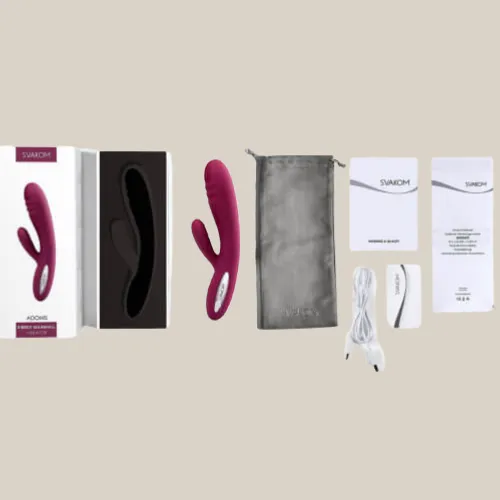 Svakom Female Sex Toys Svakom Adonis Ribbed Warming Rabbit Vibrator violet